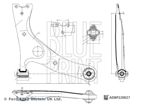 Control/Trailing Arm, wheel suspension (ADBP860200)