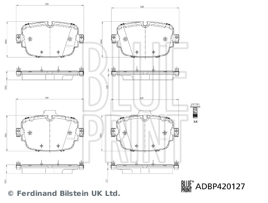 Brake Pad Set, disc brake (ADBP420127)