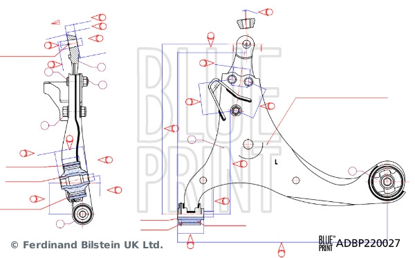 Control/Trailing Arm, wheel suspension (ADBP860187)