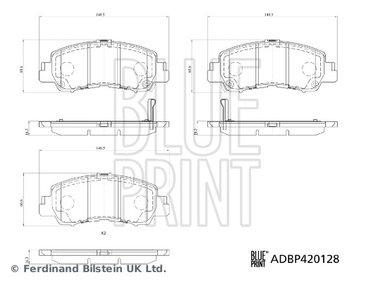 Brake Pad Set, disc brake (ADBP420128)