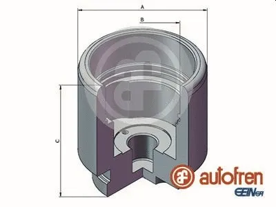 Piston, brake caliper (D025644)