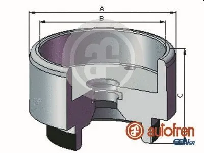 Piston, brake caliper (D025721)