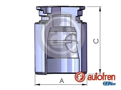 Piston, brake caliper (D025221)