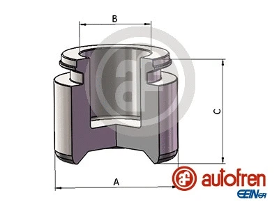 Piston, brake caliper (D025660)