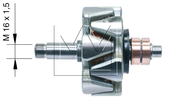 Rotor, alternator (088089678)