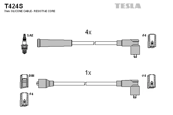 Ignition Cable Kit (T424S)