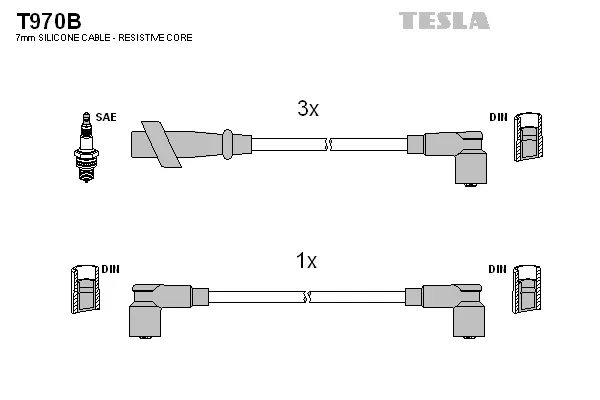 Ignition Cable Kit (T970B)