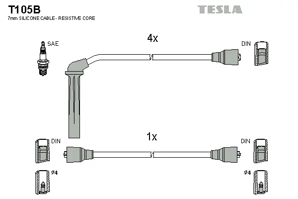 Ignition Cable Kit (T105B)