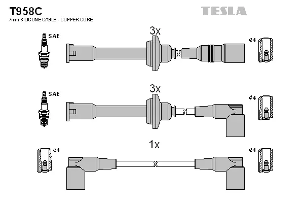 Ignition Cable Kit (T958C)