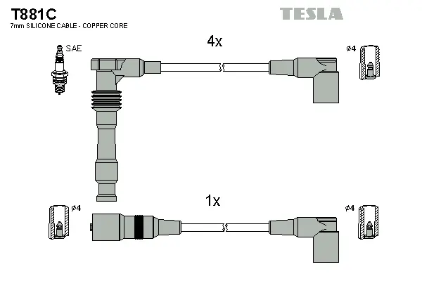 Ignition Cable Kit (T881C)