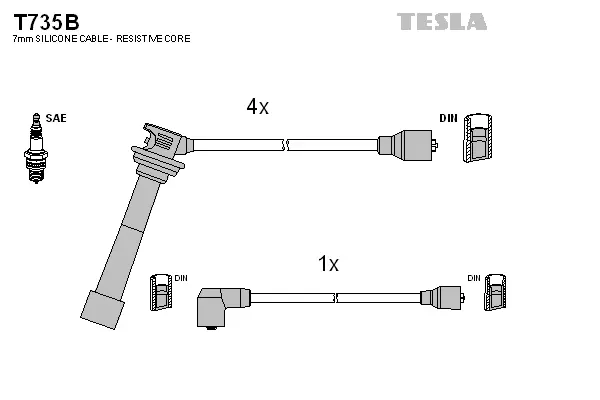 Ignition Cable Kit (T735B)