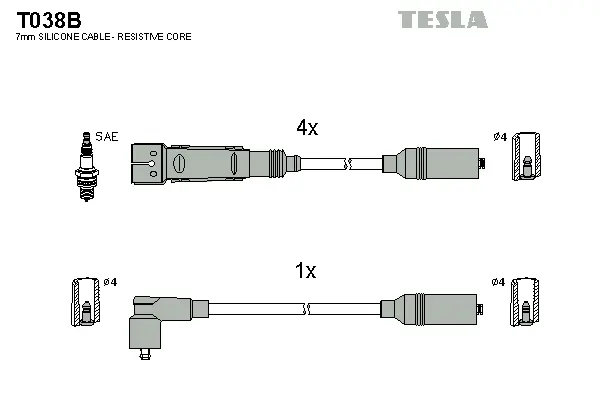 Ignition Cable Kit (T038B)