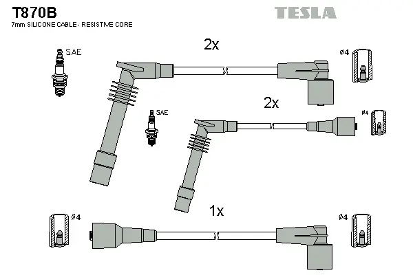 Ignition Cable Kit (T870B)