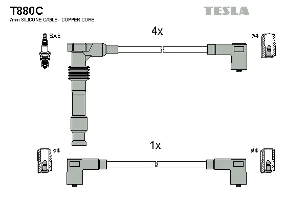 Ignition Cable Kit (T880C)