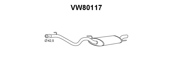 Rear Muffler (VW80117)