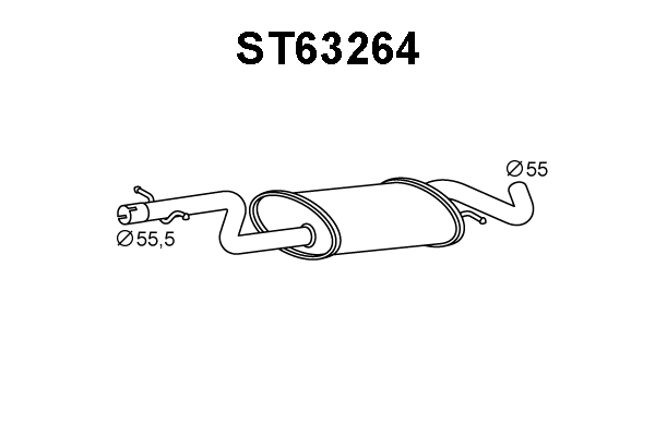 Front Muffler (ST63264)