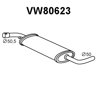 Front Muffler (VW80623)