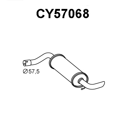 Rear Muffler (CY57068)