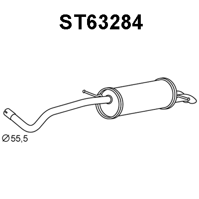 Rear Muffler (ST63284)