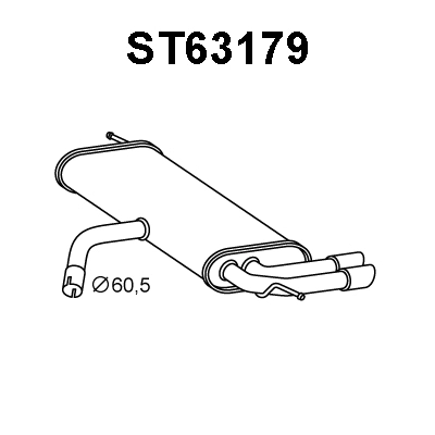 Rear Muffler (ST63179)