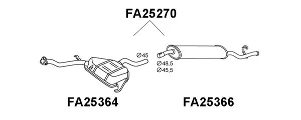 Rear Muffler (FA25270)