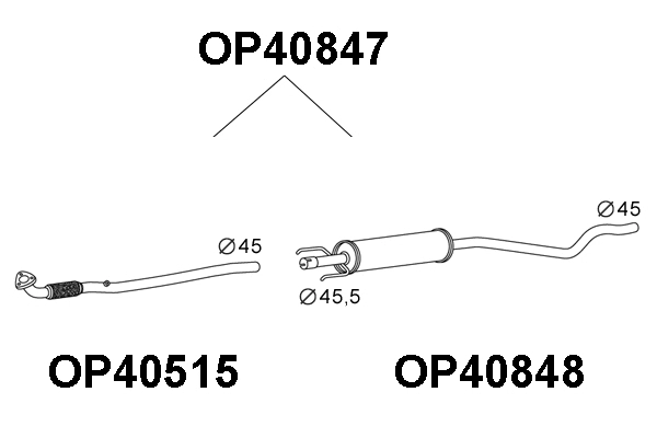 Front Muffler (OP40847)
