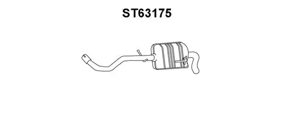 Rear Muffler (ST63175)