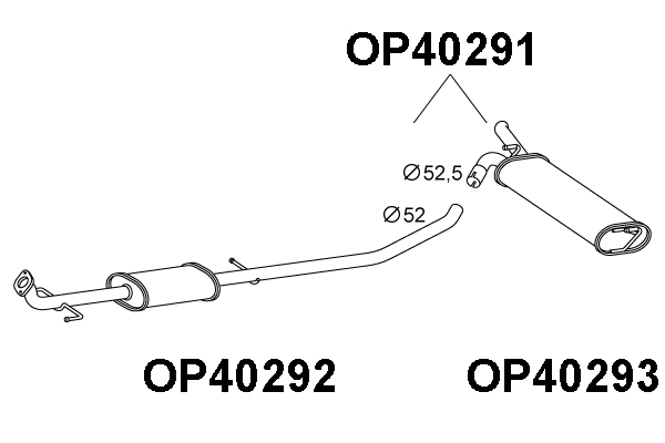 Rear Muffler (OP40291)