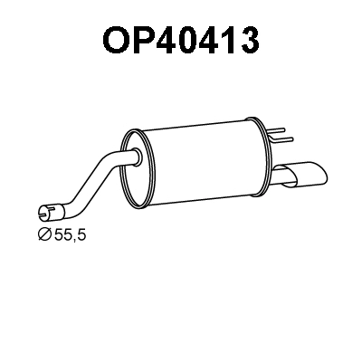 Rear Muffler (OP40413)