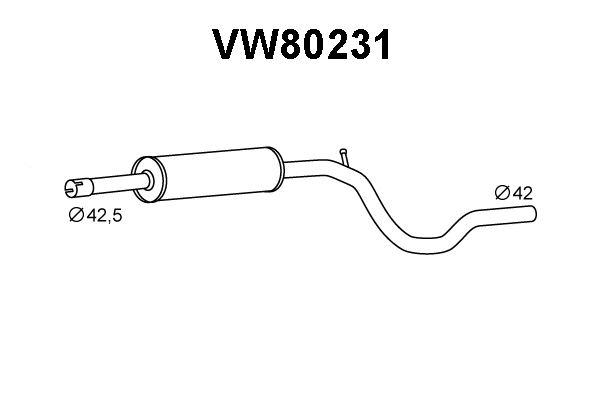 Centre Muffler (VW80231)