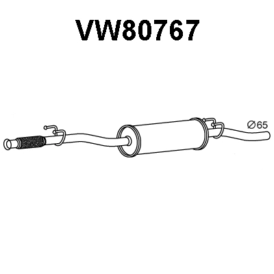 Centre Muffler (VW80767)