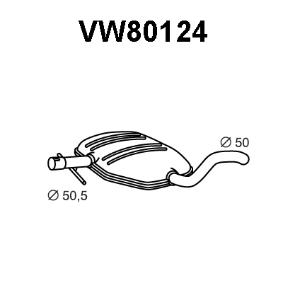 Centre Muffler (VW80124)