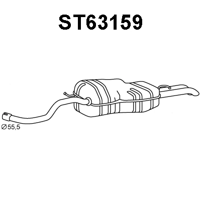 Rear Muffler (ST63159)