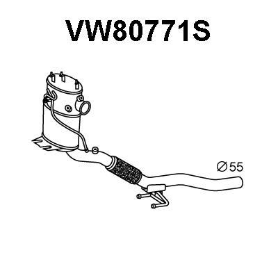 Soot/Particulate Filter, exhaust system (VW80771S)