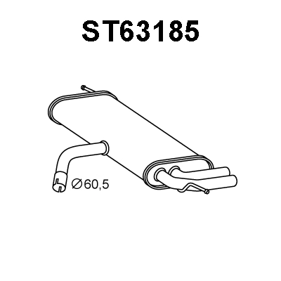 Rear Muffler (ST63185)