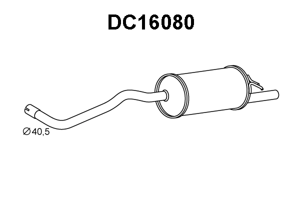 Rear Muffler (DC16080)