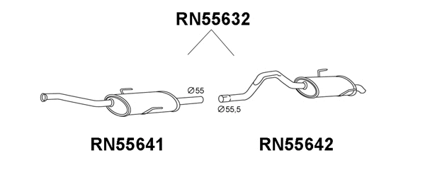 Rear Muffler (RN55632)