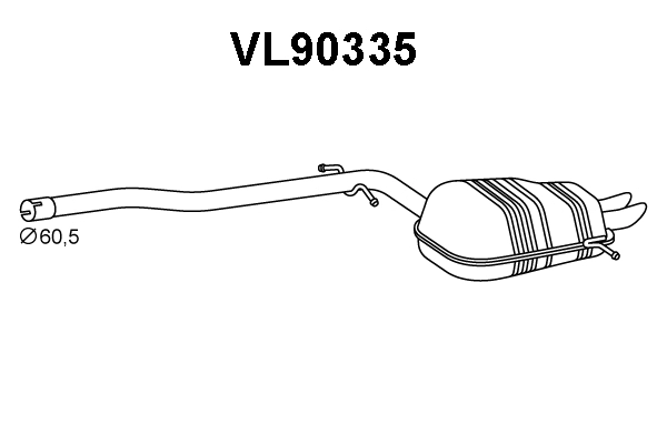 Rear Muffler (VL90335)