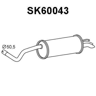 Rear Muffler (SK60043)