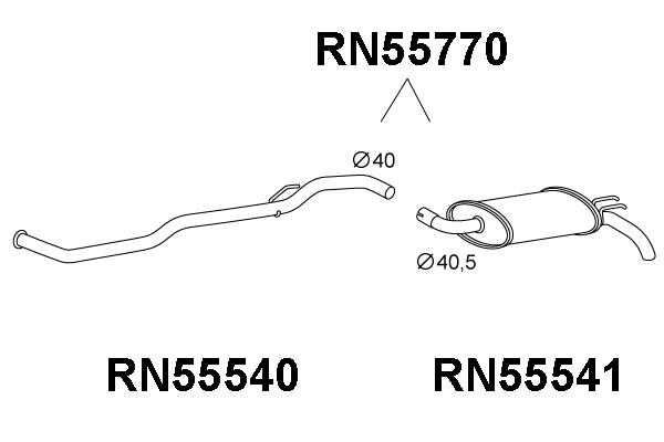 Rear Muffler (RN55770)