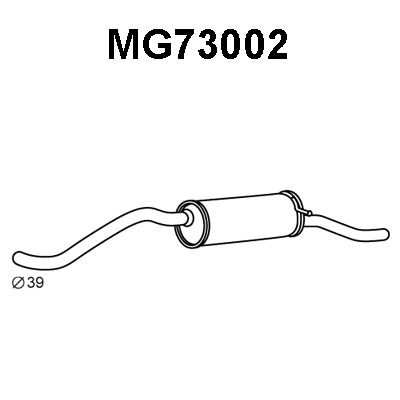 Rear Muffler (MG73002)