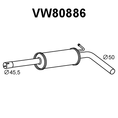 Front Muffler (VW80886)