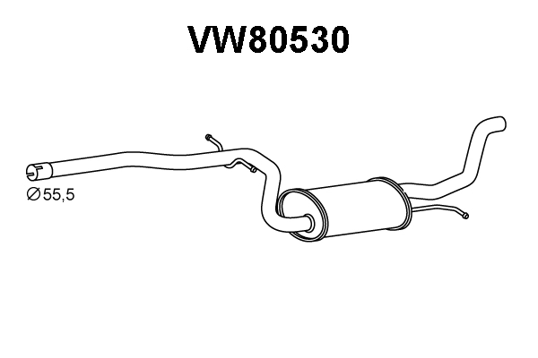 Rear Muffler (VW80530)
