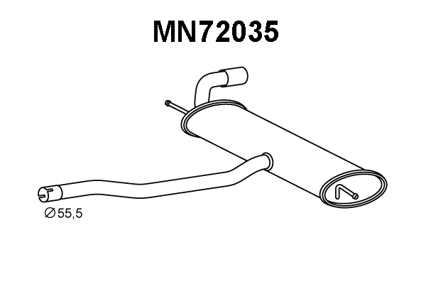 Rear Muffler (MN72035)