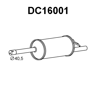 Rear Muffler (DC16001)