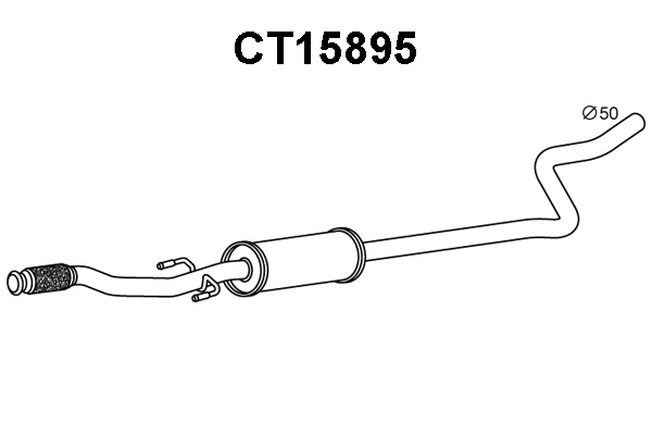 Front Muffler (CT15895)