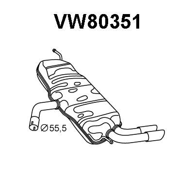 Rear Muffler (VW80351)