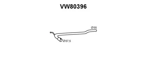 Repair Pipe, catalytic converter (VW80396)
