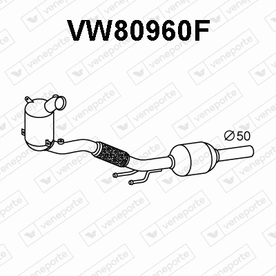 Soot/Particulate Filter, exhaust system (VW80960F)