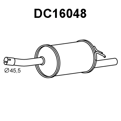 Rear Muffler (DC16048)